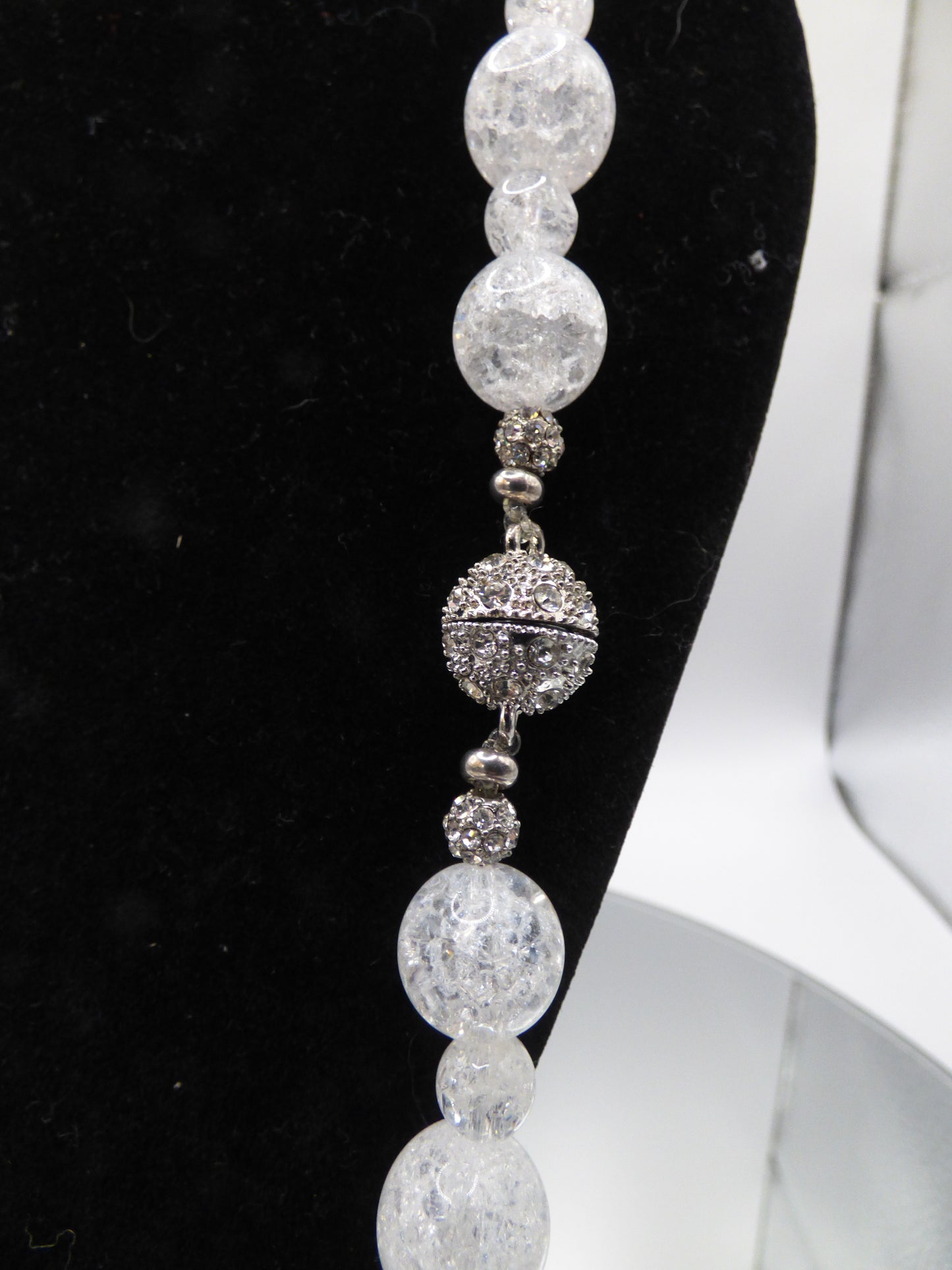 Collier cristal de roche éclaté