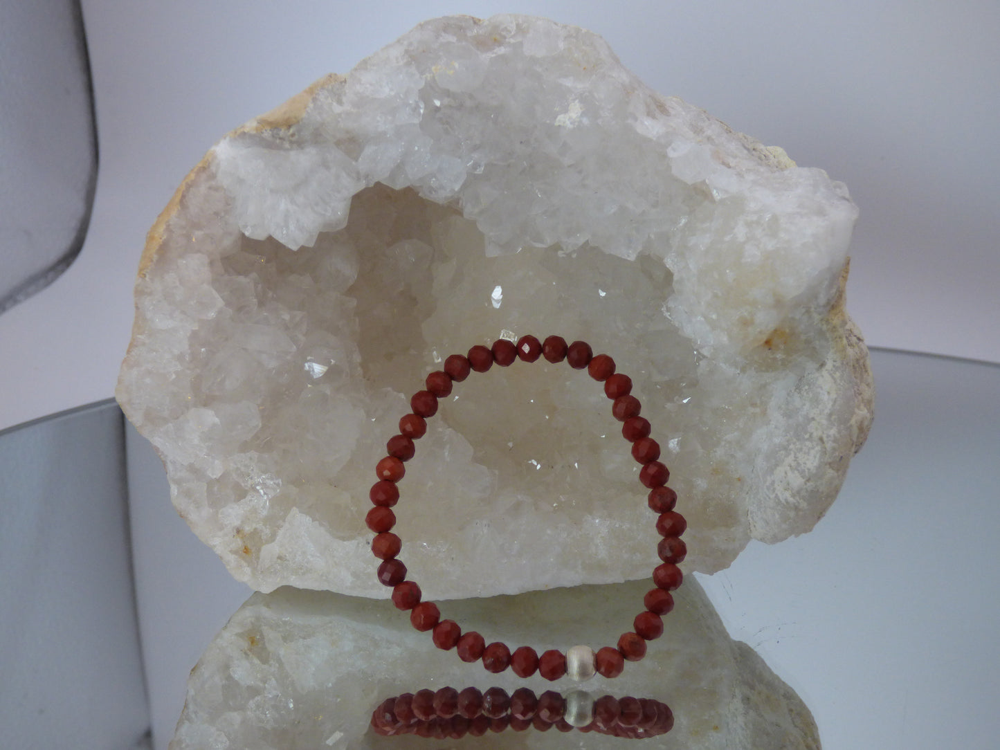 Bracelet en jaspe rouge