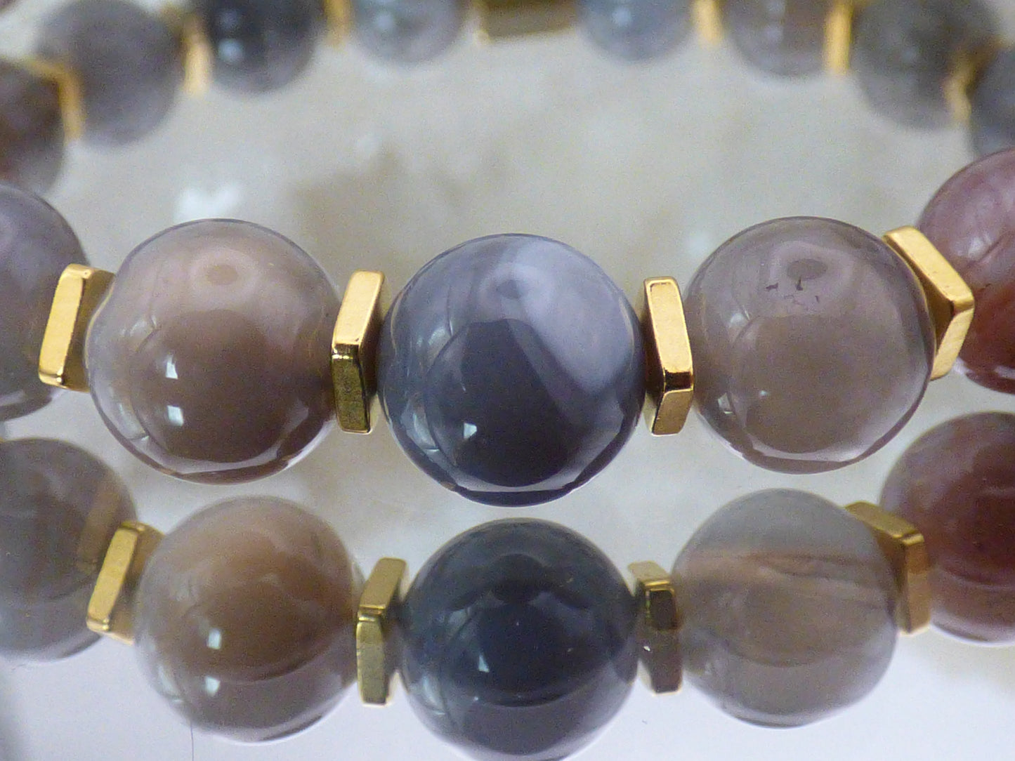 Bracelet femme en agate Botswana