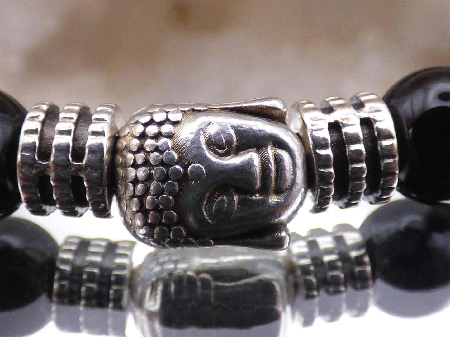 Bracelet en obsidienne et hématite