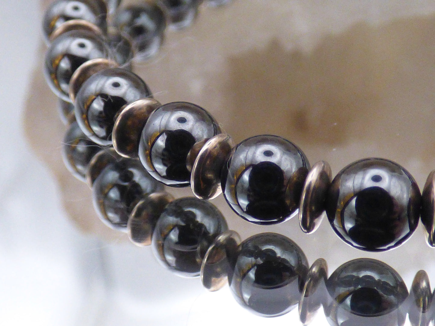 Bracelet en hématite et argent