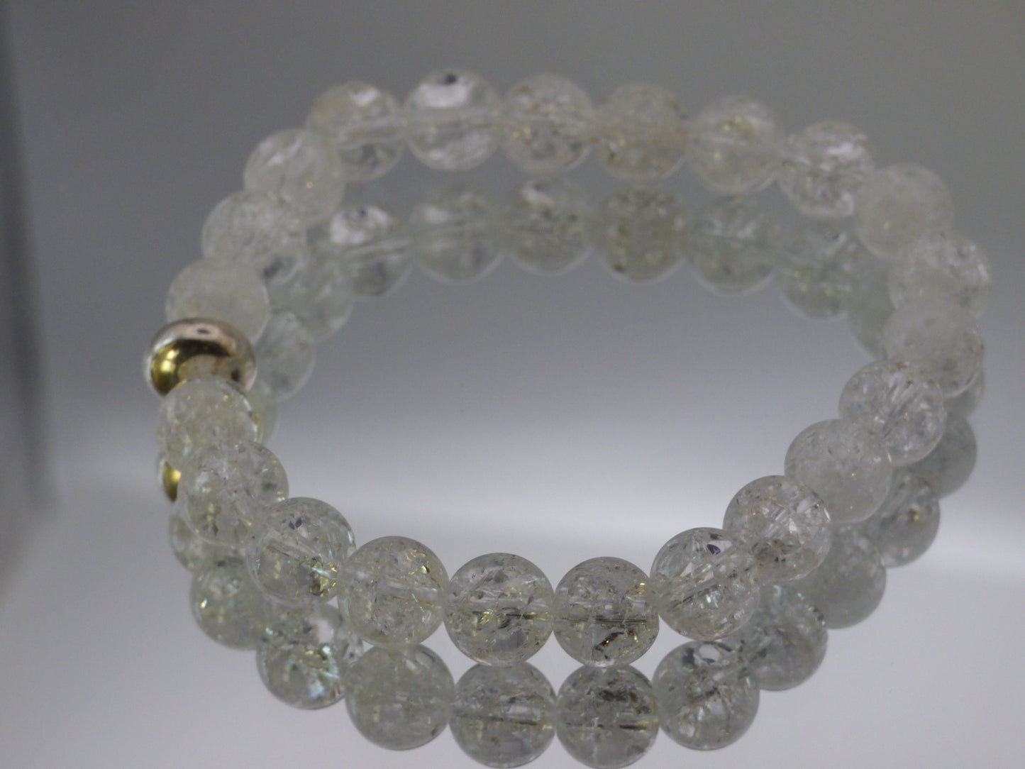 Bracelet en cristal de roche éclaté