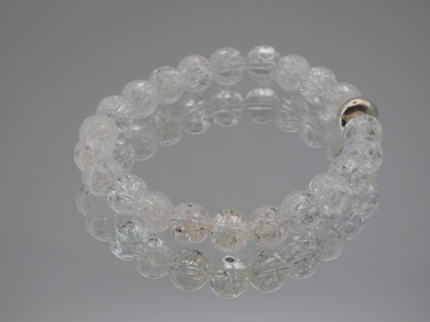 Bracelet en cristal de roche éclaté