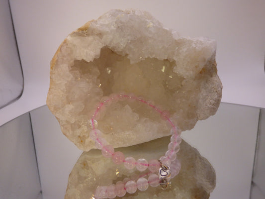 Bracelet petite fille en Quartz rose