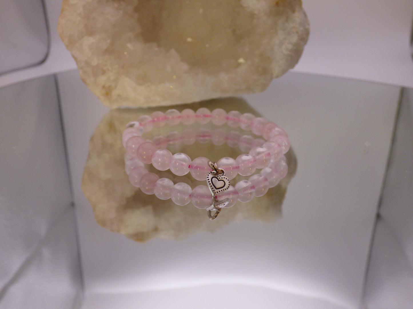 Bracelet petite fille en Quartz rose