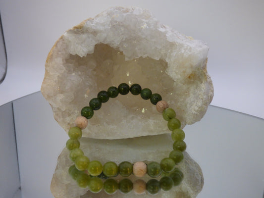 Bracelet en serpentine/ Jade néphrite