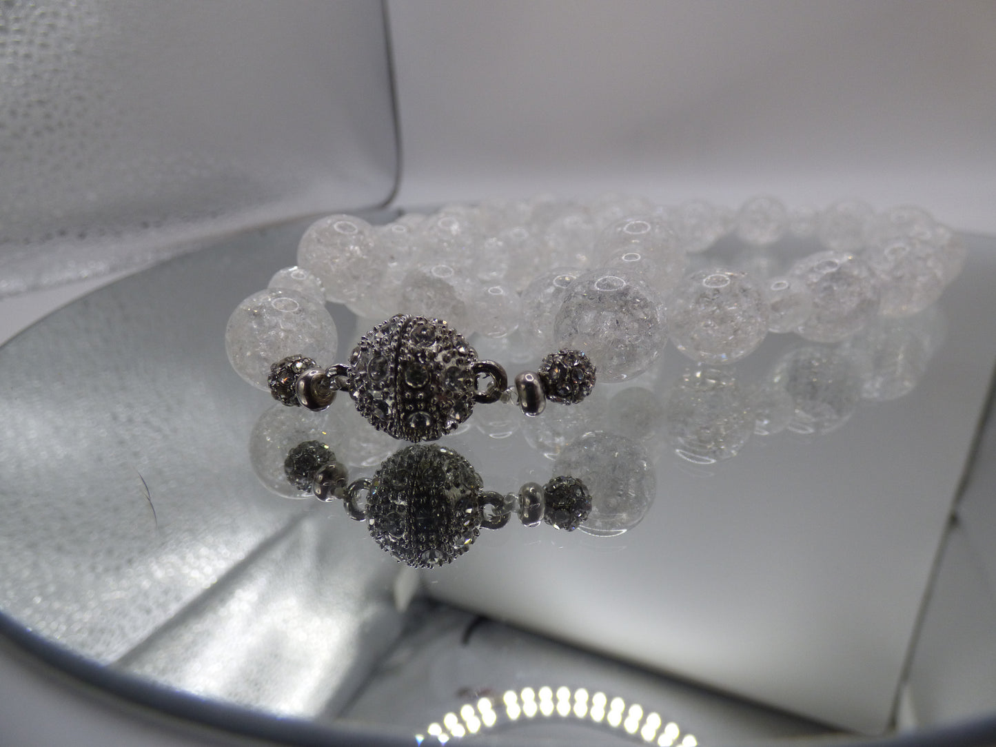 Collier cristal de roche éclaté