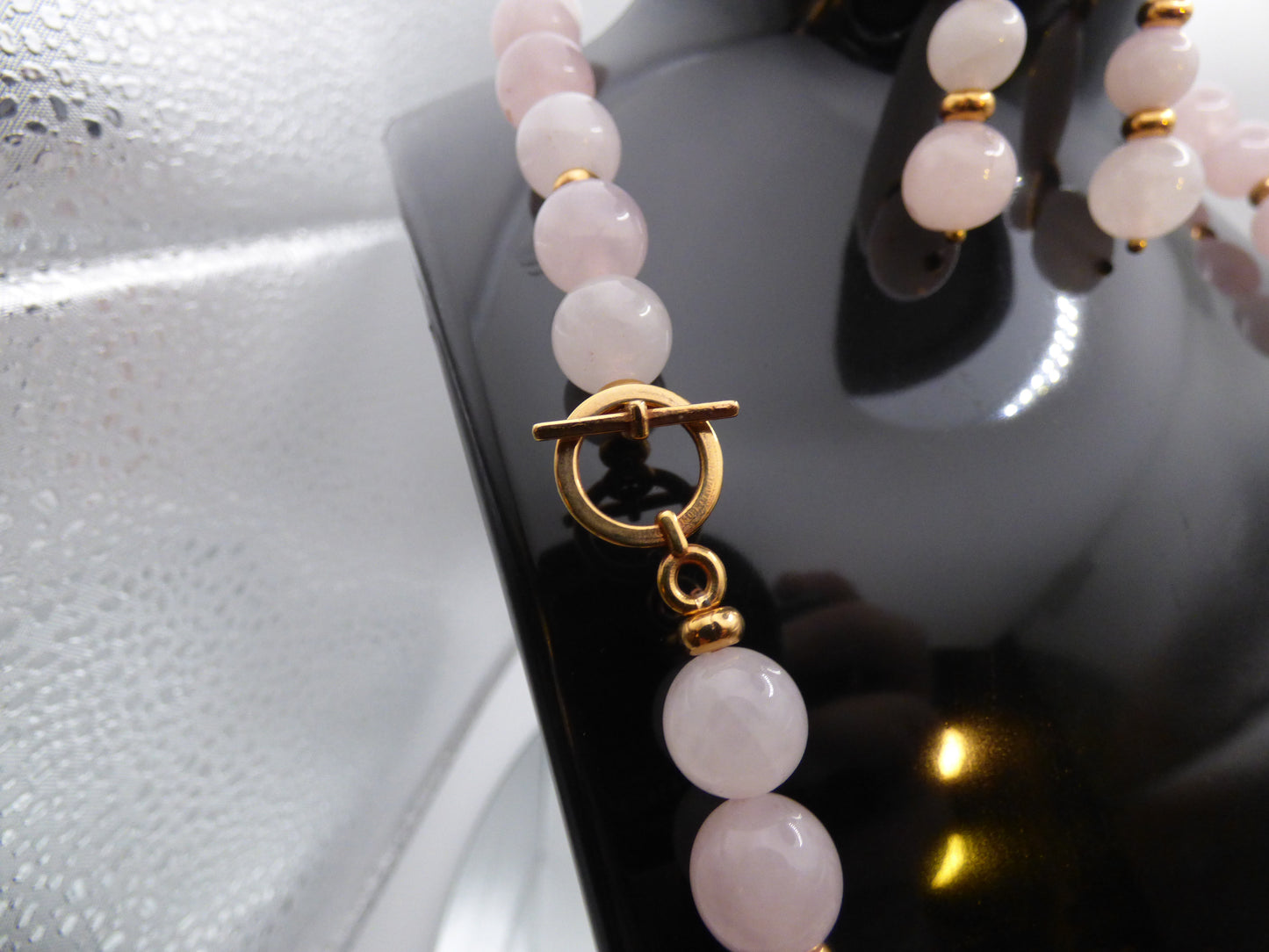 Parure quartz rose