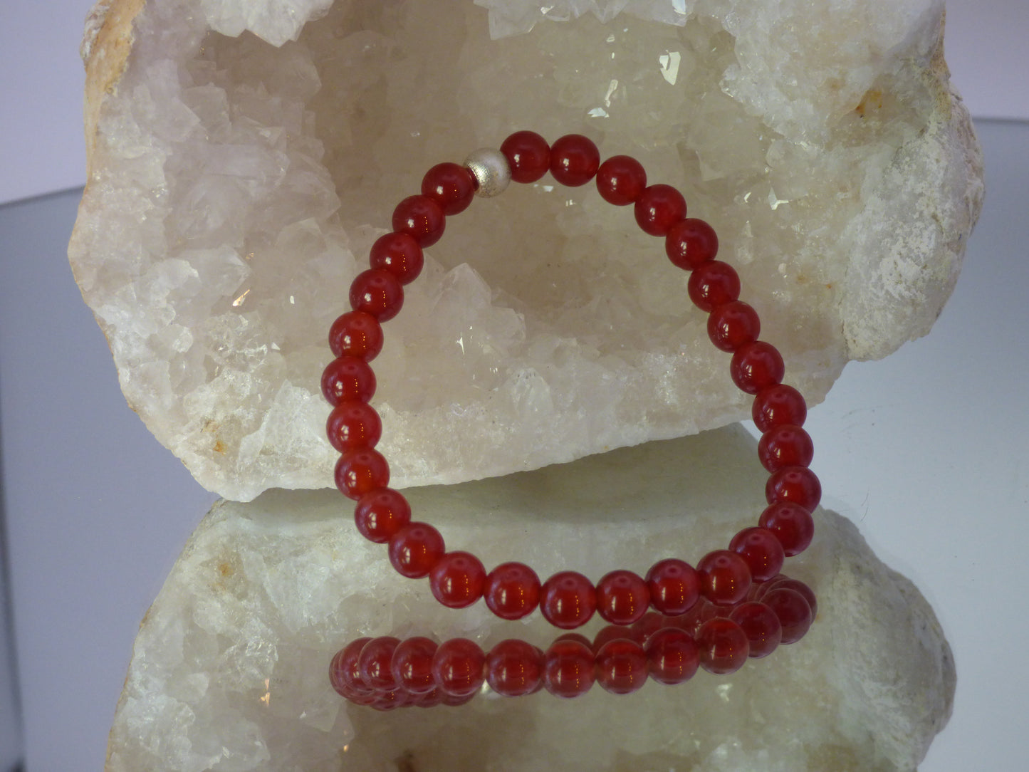 Bracelet femme cornaline rouge