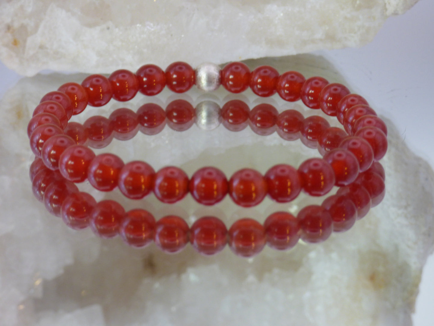 Bracelet femme cornaline rouge