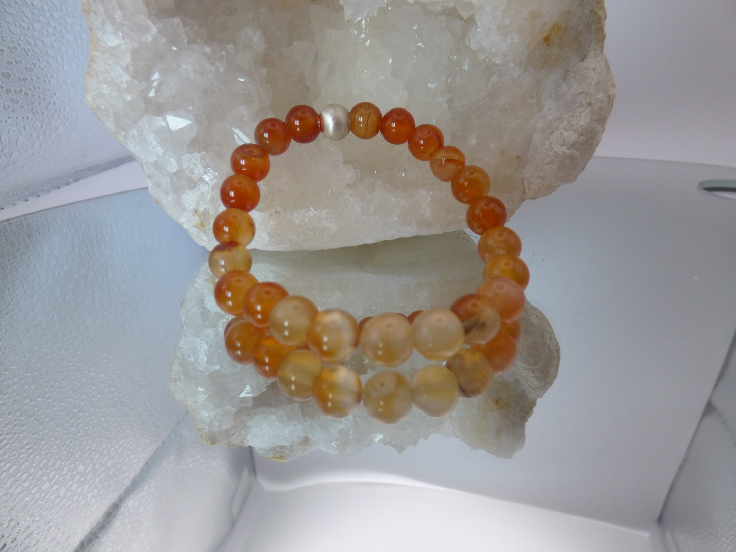 Bracelet femme cornaline orange