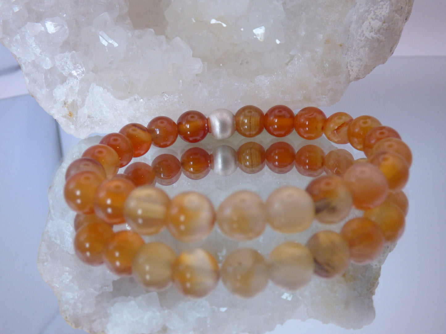 Bracelet femme cornaline orange