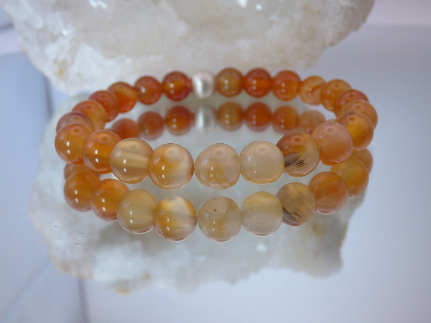 Bracelet femme cornaline orange