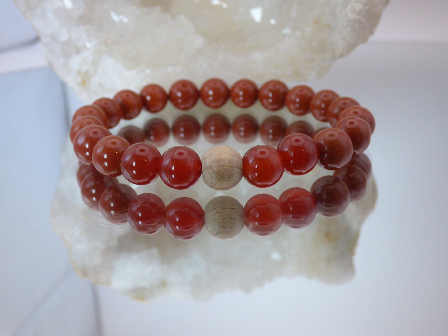 Bracelet mixe cornaline rouge /Jaspe rouge