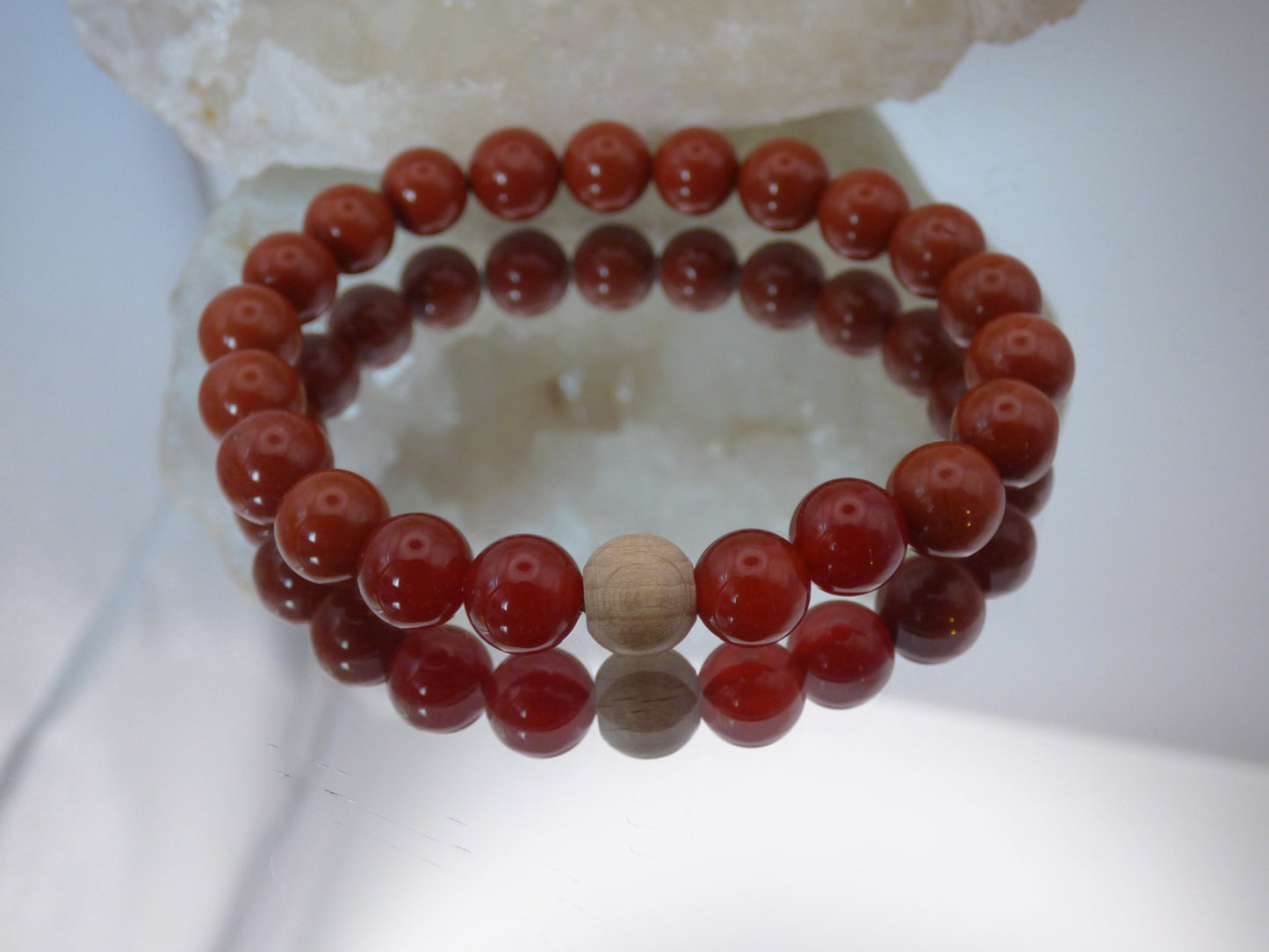 Bracelet mixe cornaline rouge /Jaspe rouge