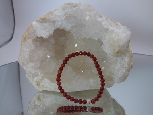 Bracelet en jaspe rouge