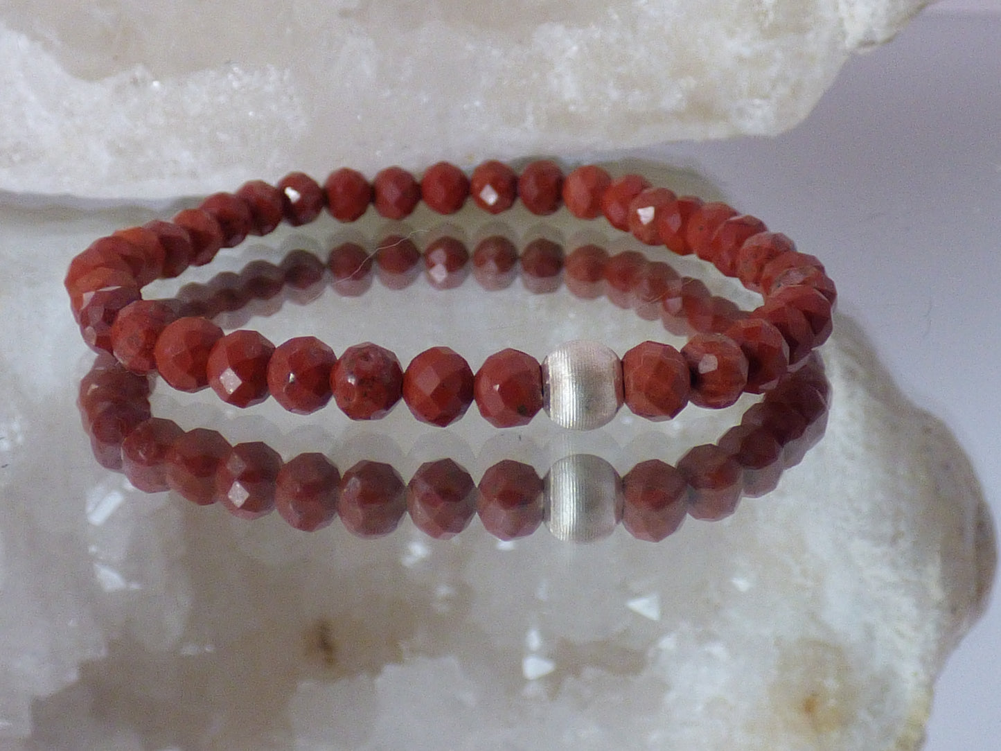 Bracelet en jaspe rouge