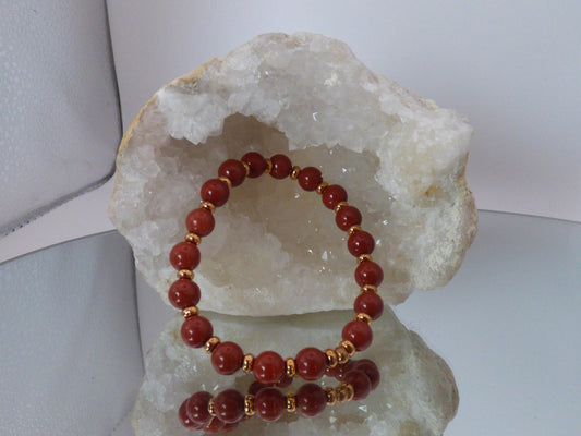 Bracelet en jaspe rouge