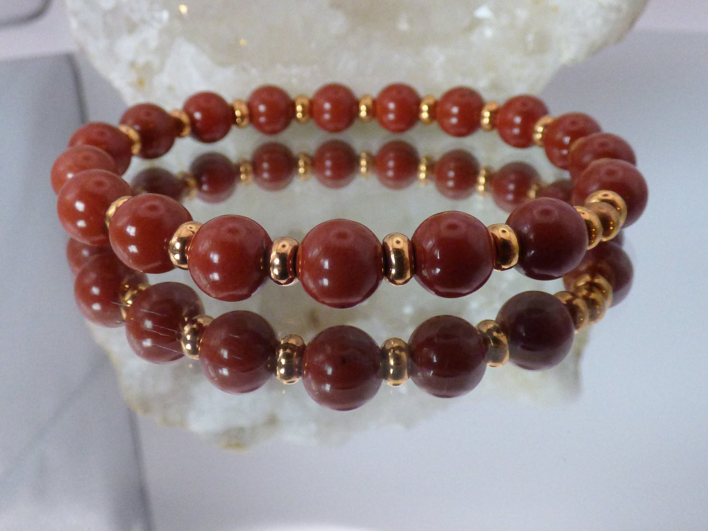 Bracelet en jaspe rouge