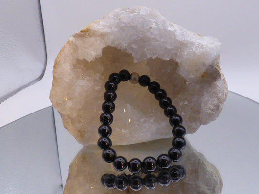Bracelet en spinelle noire
