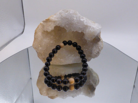 Bracelet en tourmaline noire