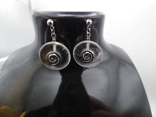 Boucles d'oreilles en cristal de roche