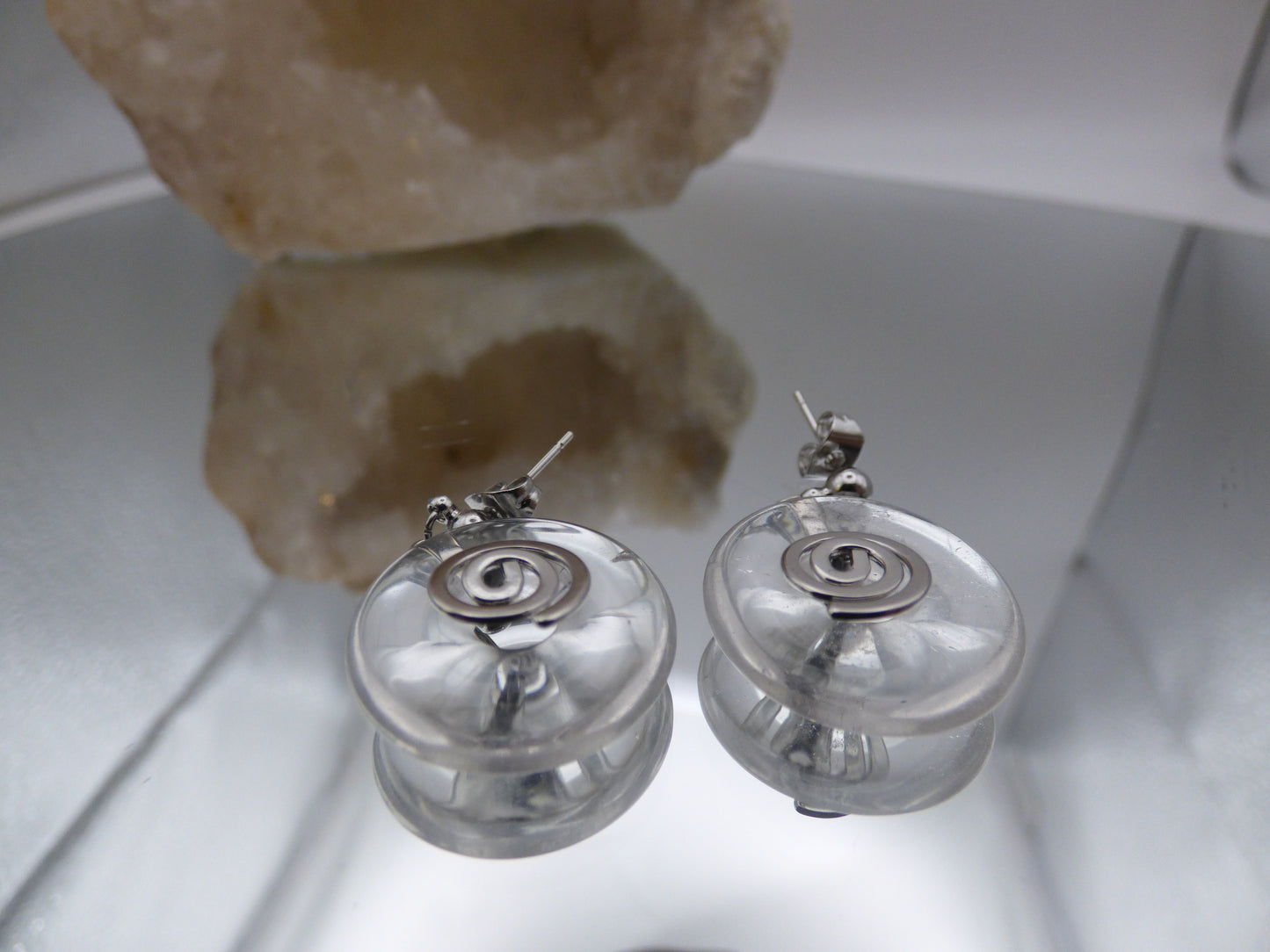 Boucles d'oreilles en cristal de roche