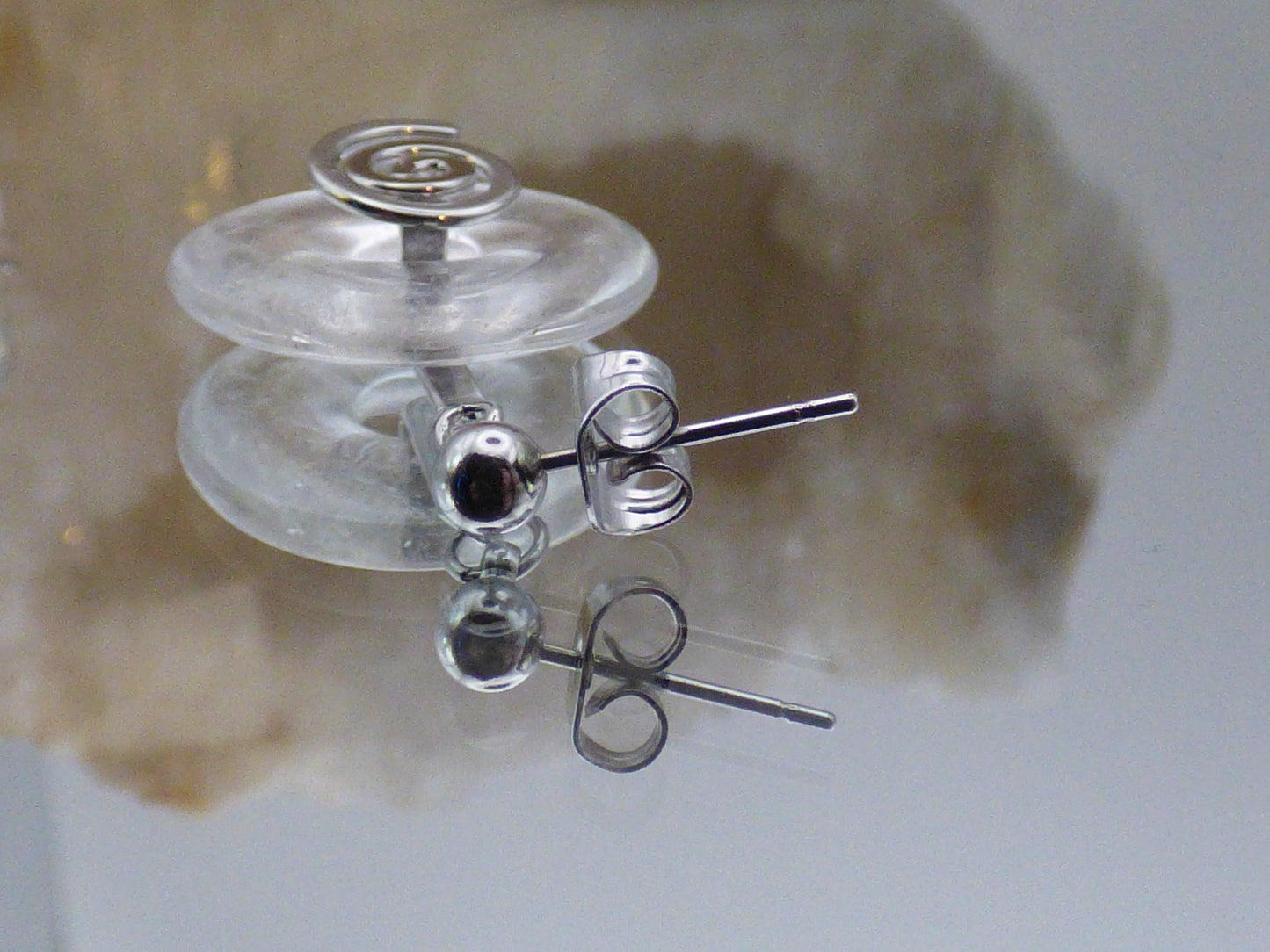 Boucles d'oreilles en cristal de roche