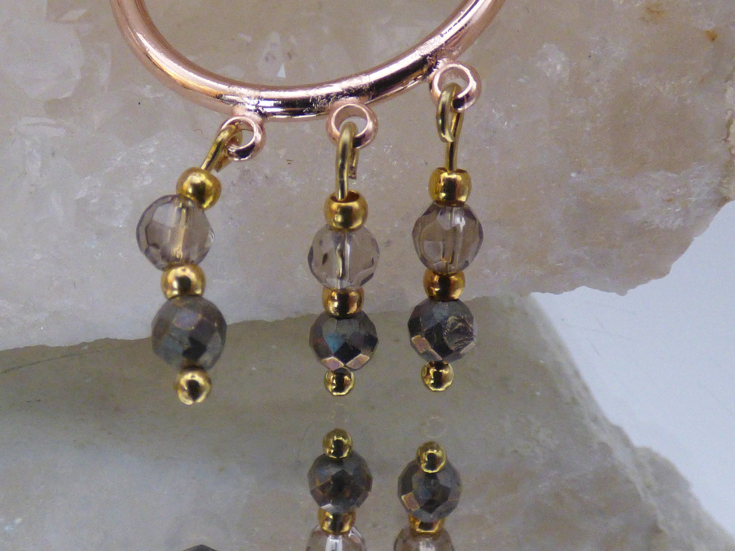 Boucles d'oreilles en Pirite