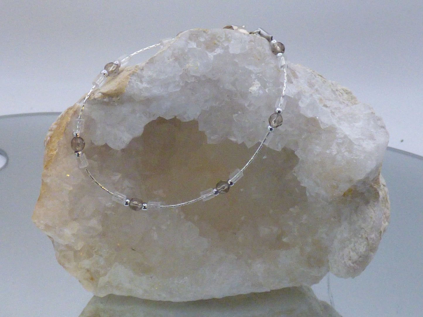 Chevillière en quartz fumé