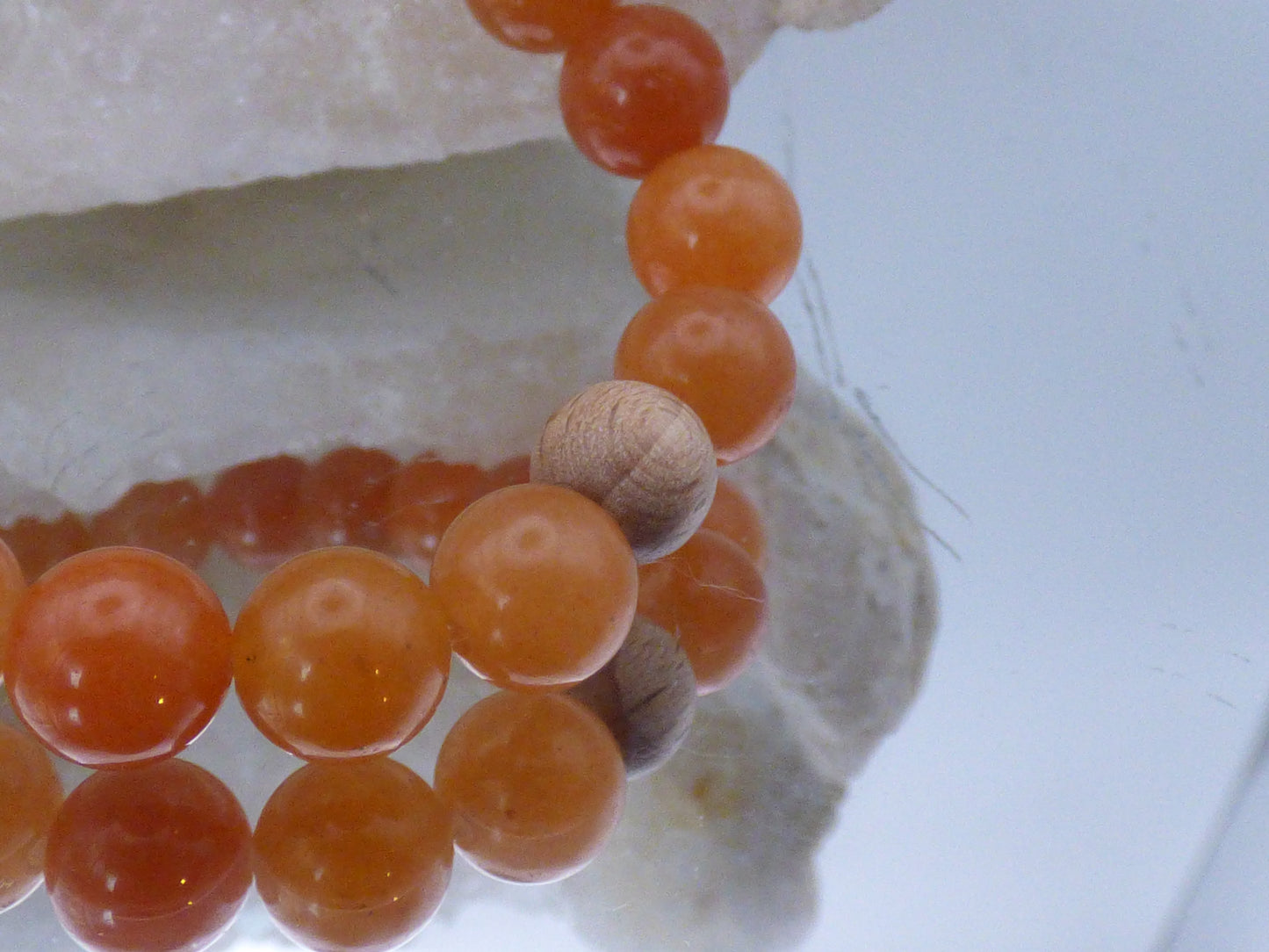 Bracelet en calcite orange